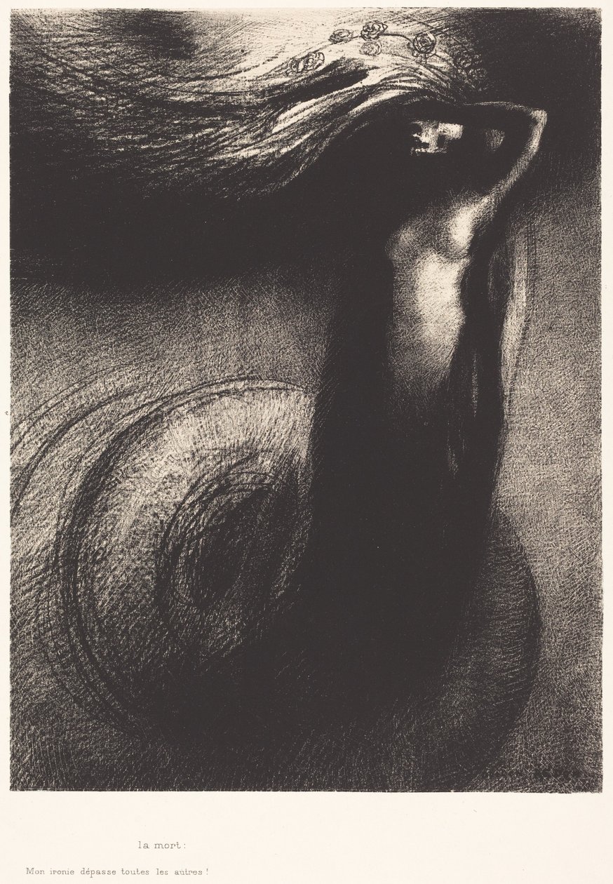 Der Tod: Meine Ironie übertrifft alle anderen! von Odilon Redon