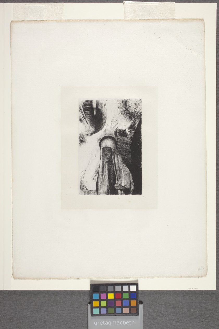 Die Alte: "Was fürchtest du?" von Odilon Redon