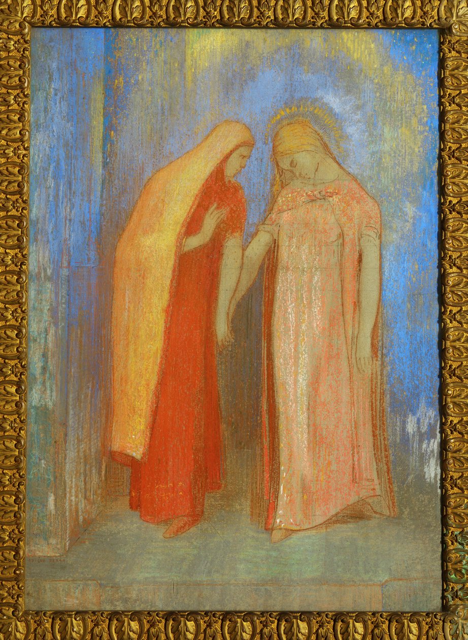 Die Heimsuchung - Heilige Maria besucht Heilige Elisabeth von Odilon Redon