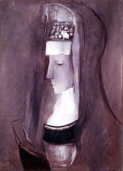 Profil einer bretonischen Frau von Odilon Redon