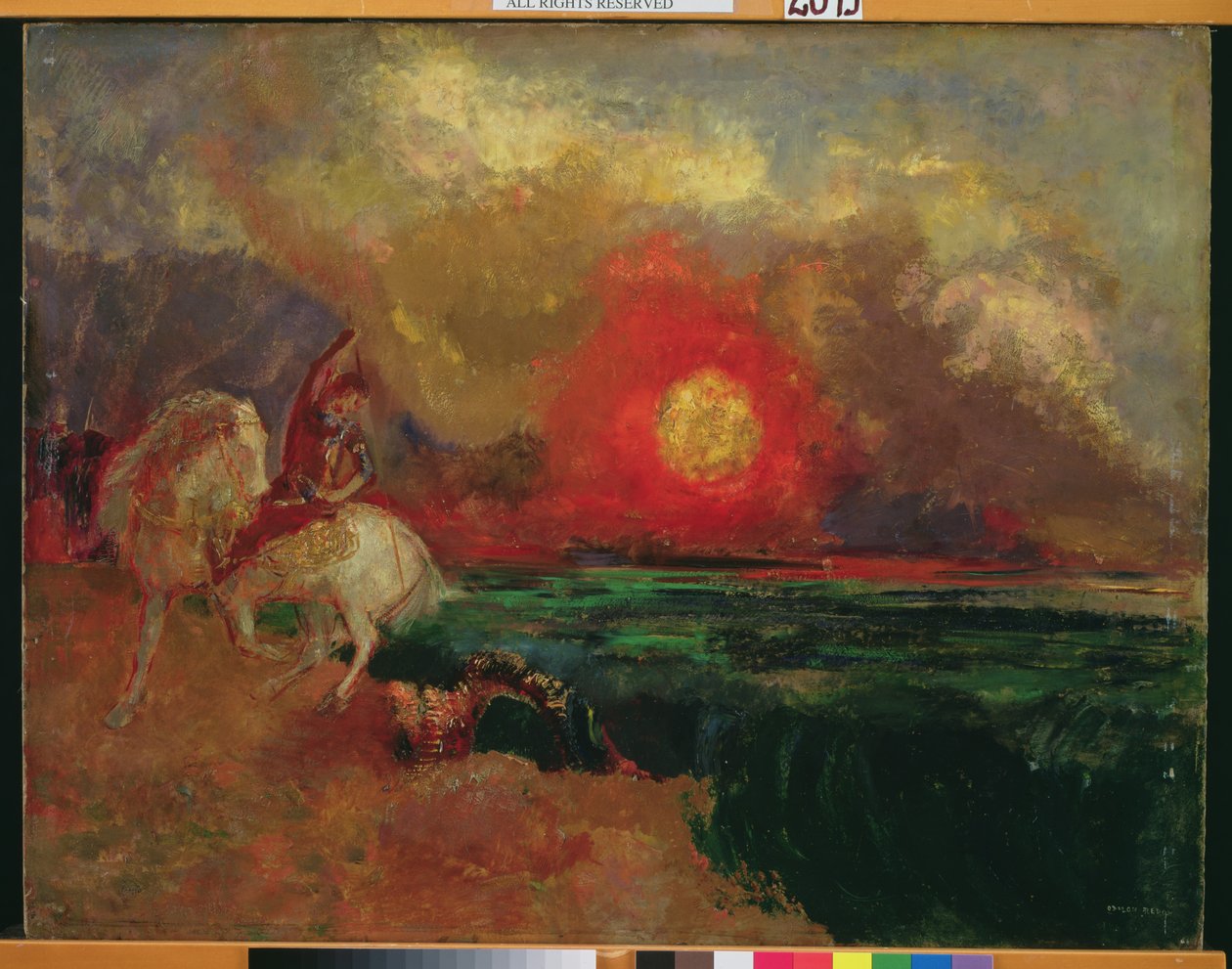 St. Georg und der Drache von Odilon Redon