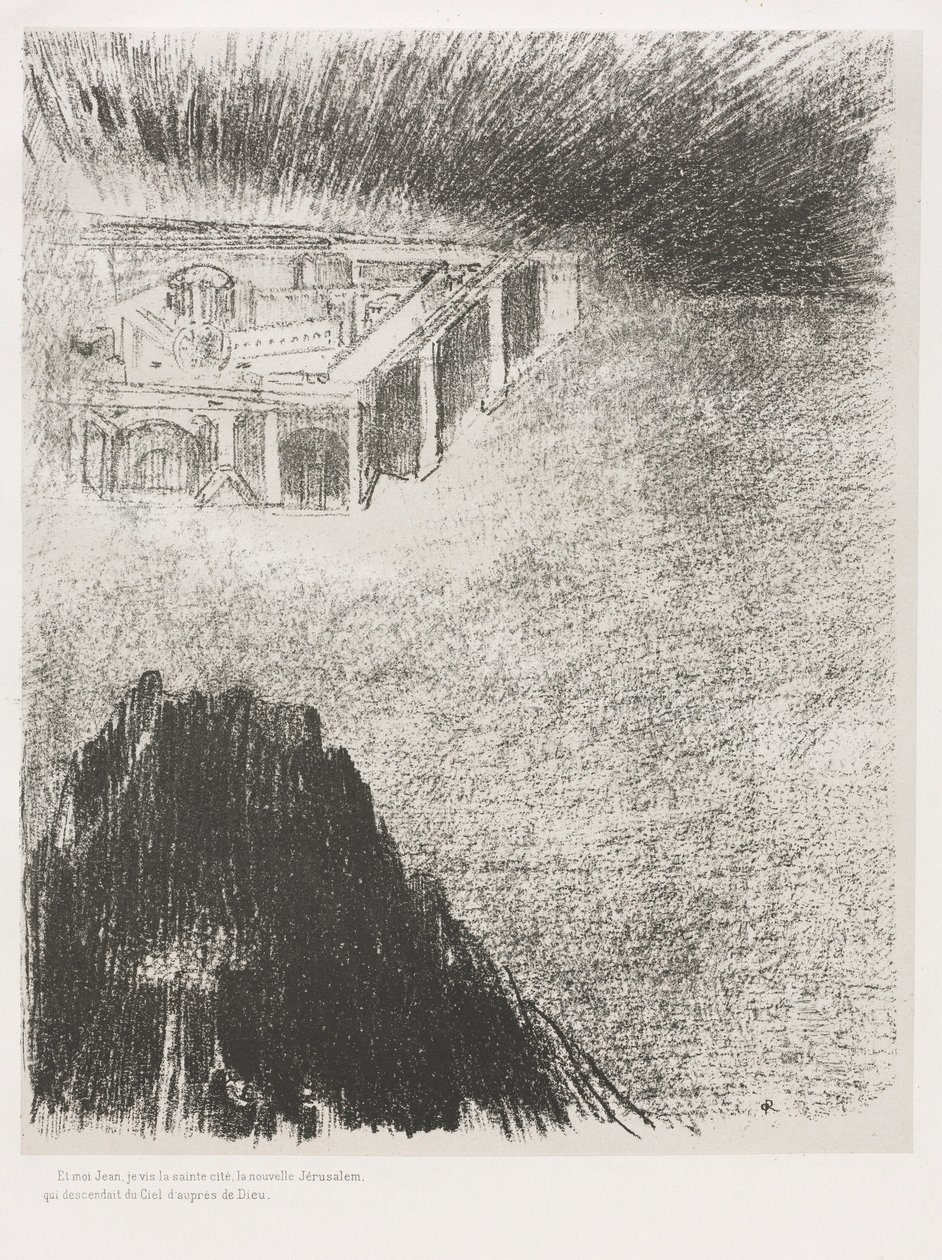 Die Apokalypse des Heiligen Johannes: Und ich, Johannes, sah die heilige Stadt, das neue Jerusalem, 1899 von Odilon Redon