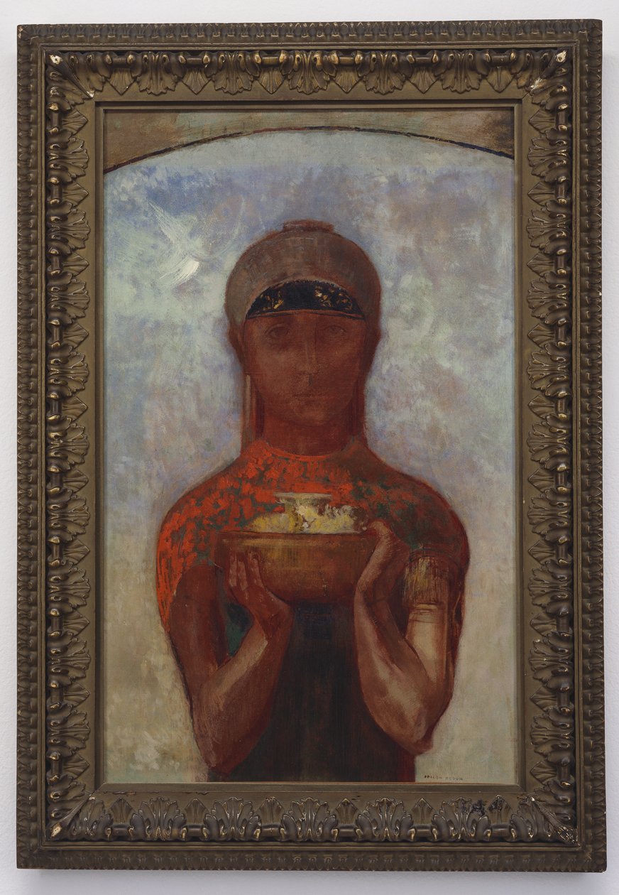 Der Becher des Geheimnisses, oder Sibylle, ca. 1890 von Odilon Redon