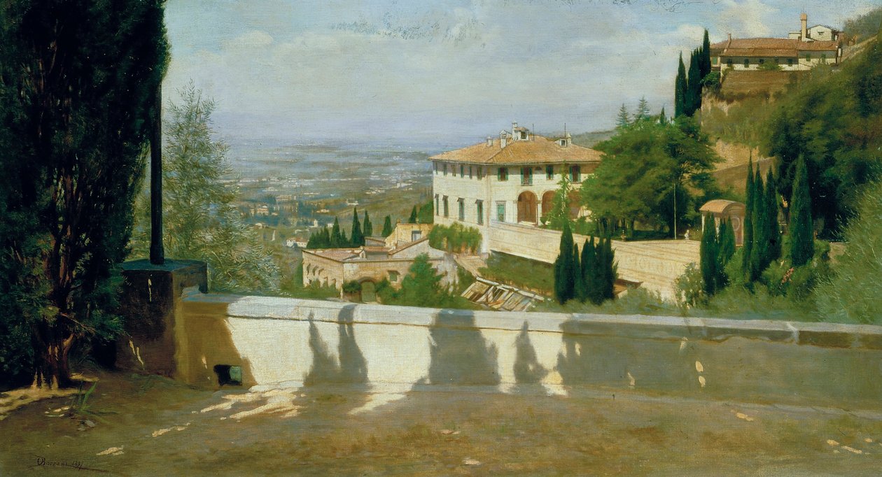 Villa Medici in Fiesole von Odoardo Borrani