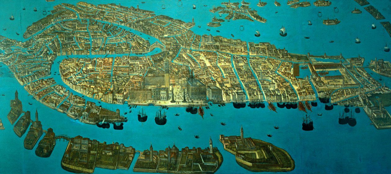 Plan von Venedig von Odoardo Fialetti