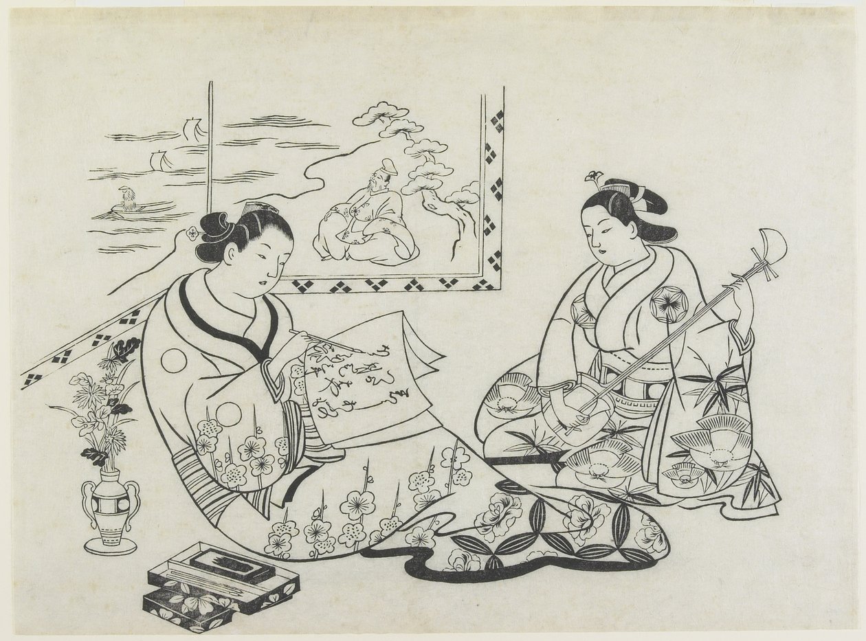 (Mitate von Matsukaze und Murasame), ca. 1704-1706 von Okumura Masanobu