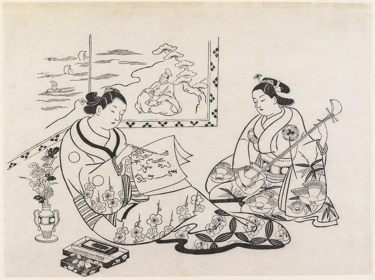Mitate von Matsukaze und Murasame von Okumura Masanobu