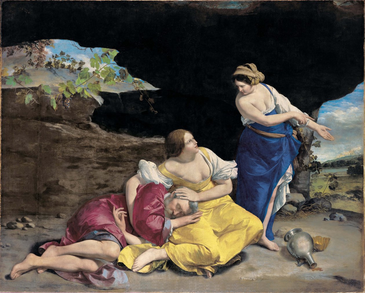 Lot und seine Töchter, um 1628 von Orazio Gentileschi