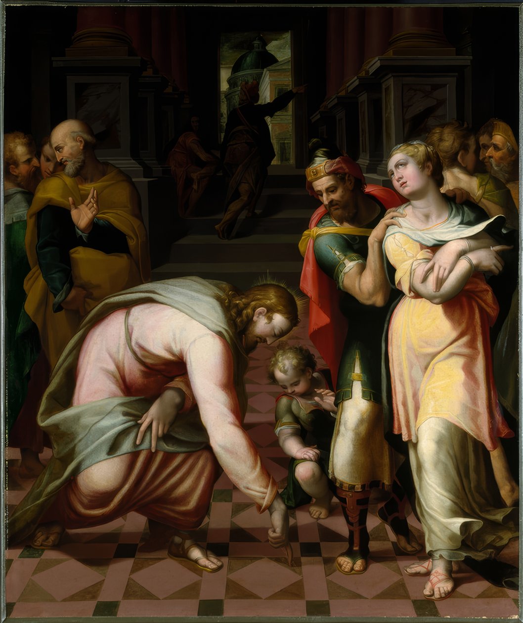 Christus und die Ehebrecherin von Orazio Samacchini