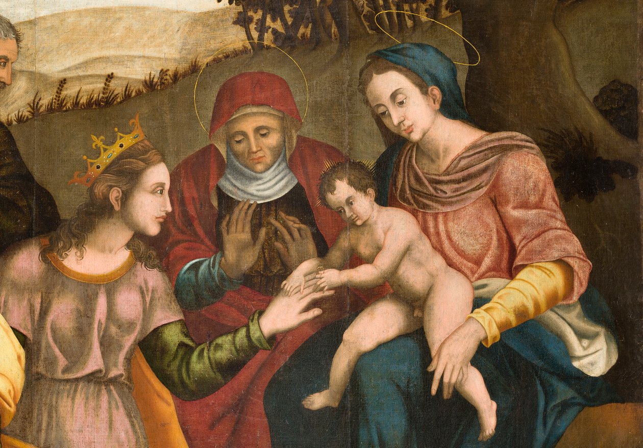 Heirat der hl. Katharina, Detail von Orazio da Spinazzola Iacobetta