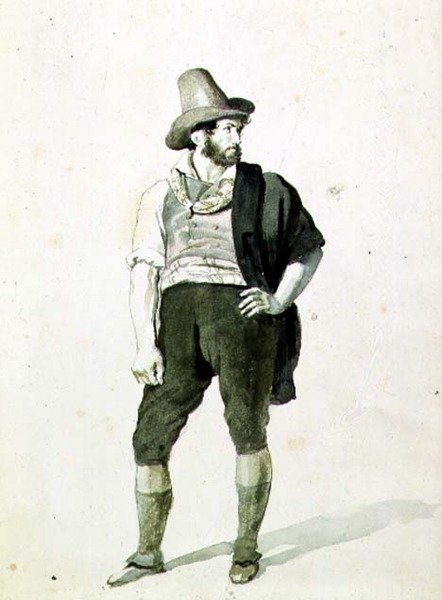 Der junge Italiener, ca. 1834 von Orest Adamovich Kiprensky