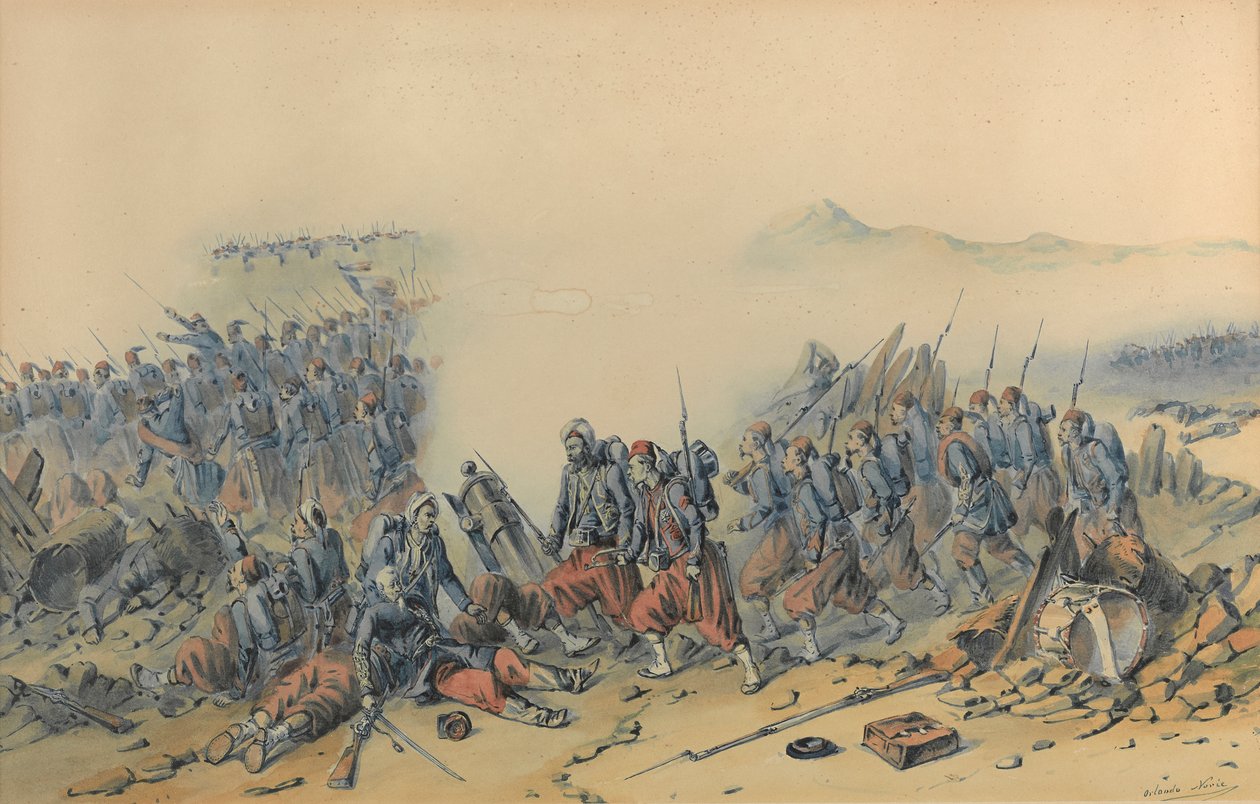 Zuaven mit Bajonetten (Krim) von Orlando Norie