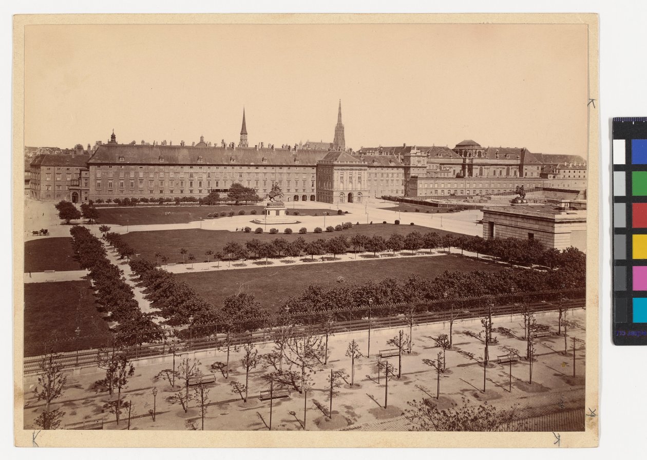 1., Burg - Heldenplatz - Blick auf den Leopoldinischen Trakt der Hofburg von Oscar Kramer