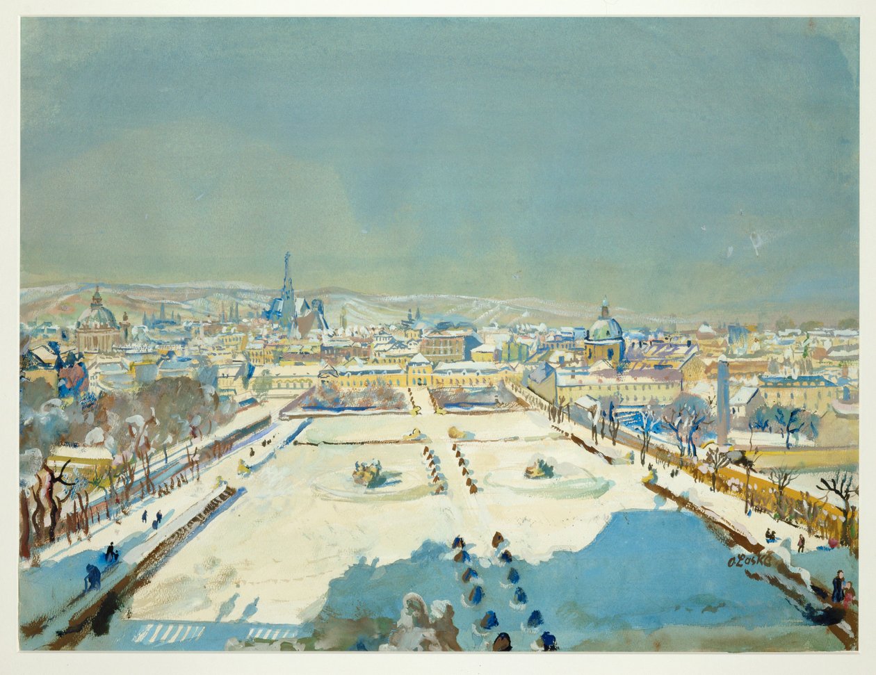 Winter in den Belvedere-Gärten von Oskar Laske
