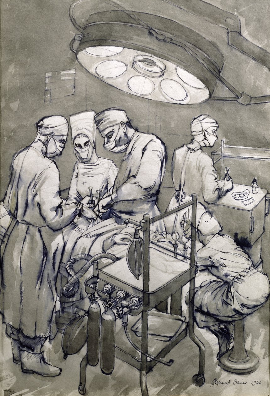 Der Operationssaal, 1966 von Osmund Caine