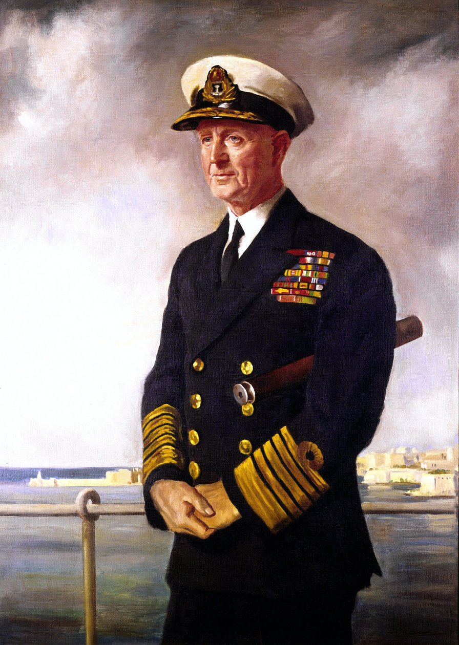 Admiral Cunningham, Kopie eines Porträts von O