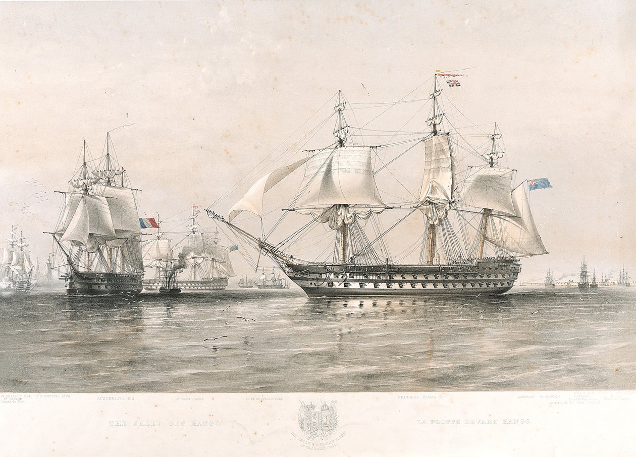 Die englischen und französischen Flotten in der Ostsee von Oswald Walters (after) Brierly