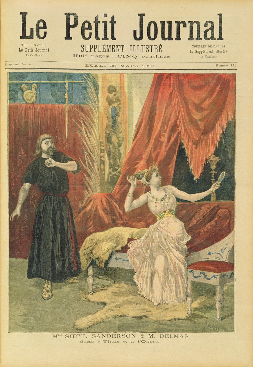 Mademoiselle Sibyl Sanderson (1865-1903) und Monsieur Jean Francois Delmas (1861-1933) in 