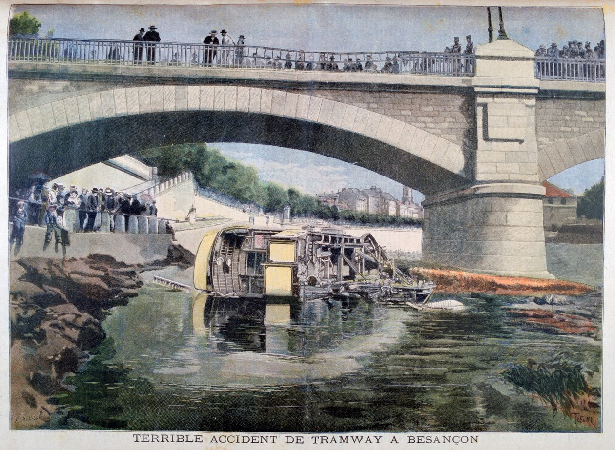 Schrecklicher Straßenbahnunfall, Besançon, Frankreich, 1899 von Oswaldo Tofani