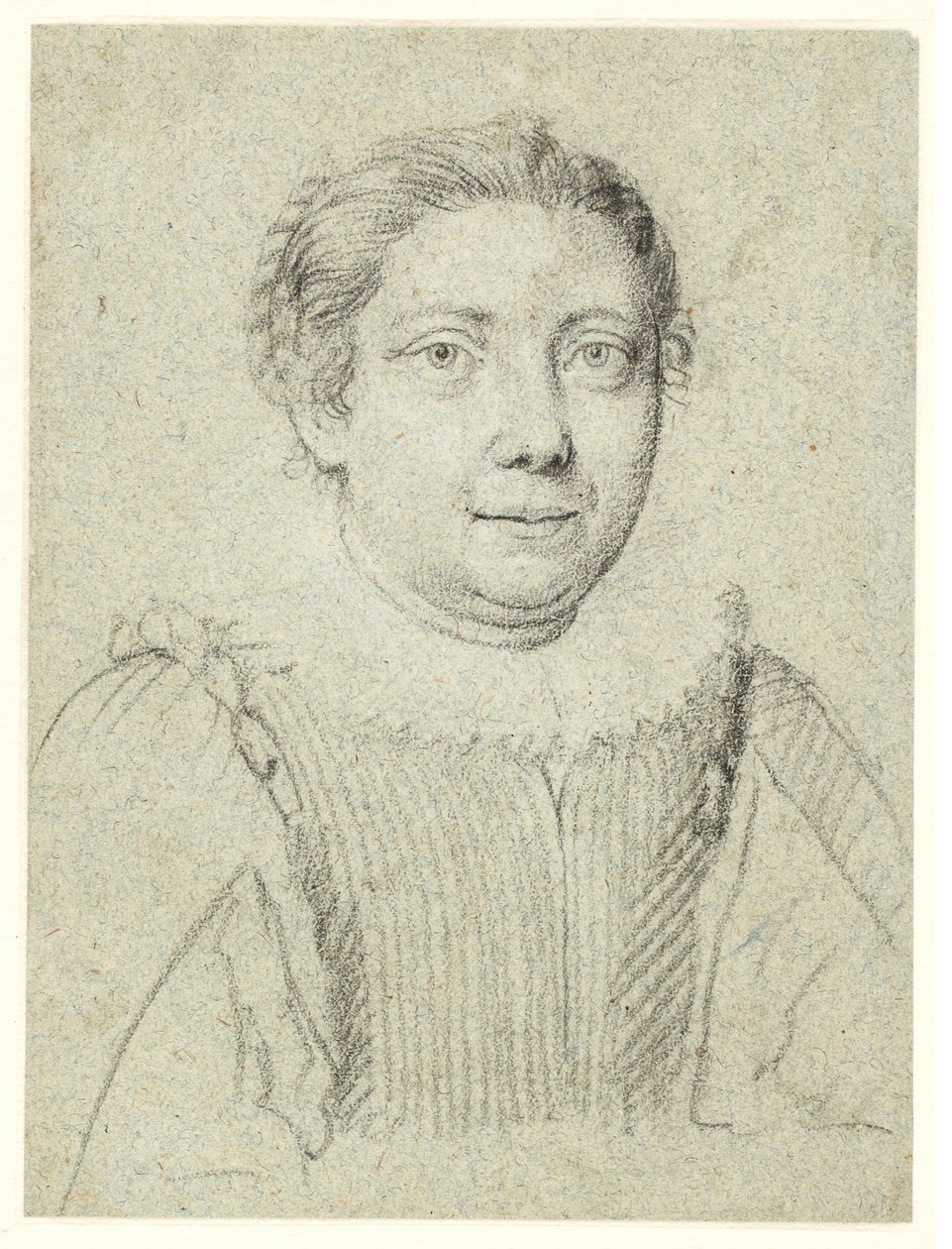 Porträt einer Frau, Halbfigur nach rechts gewandt von Ottavio Mario Leoni