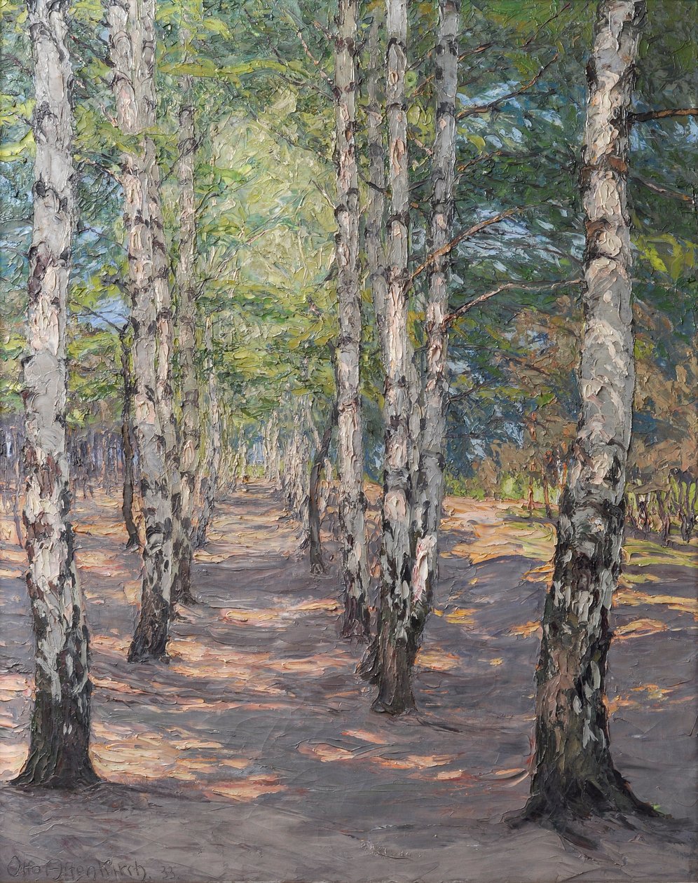 Birkenweg auf dem Heller bei Dresden von Otto Altenkirch