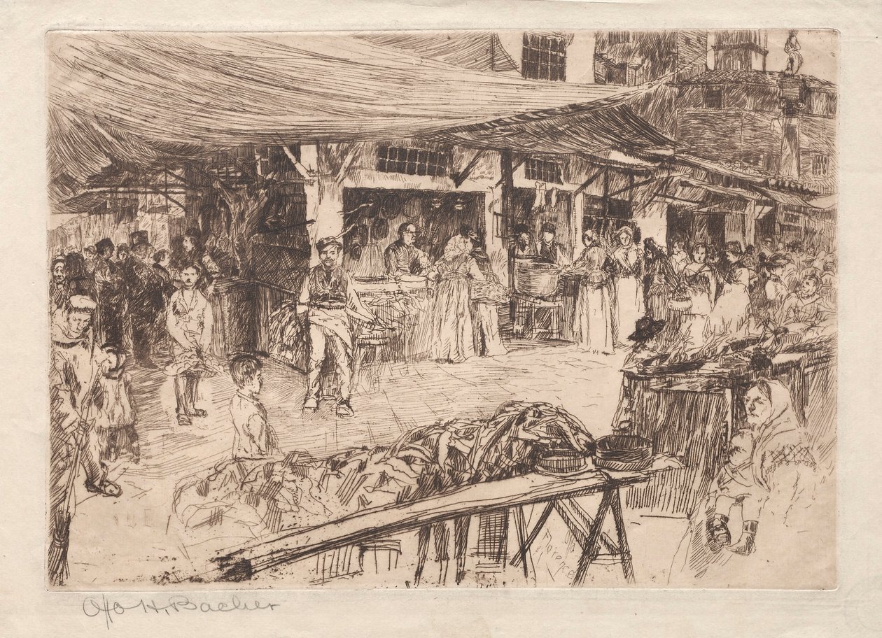 Alter Markt, Florenz, 19.-20. Jahrhundert von Otto H. Bacher