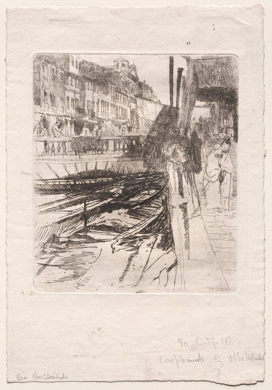 Via Garibaldi, spätes 19. - frühes 20. Jahrhundert von Otto H. Bacher