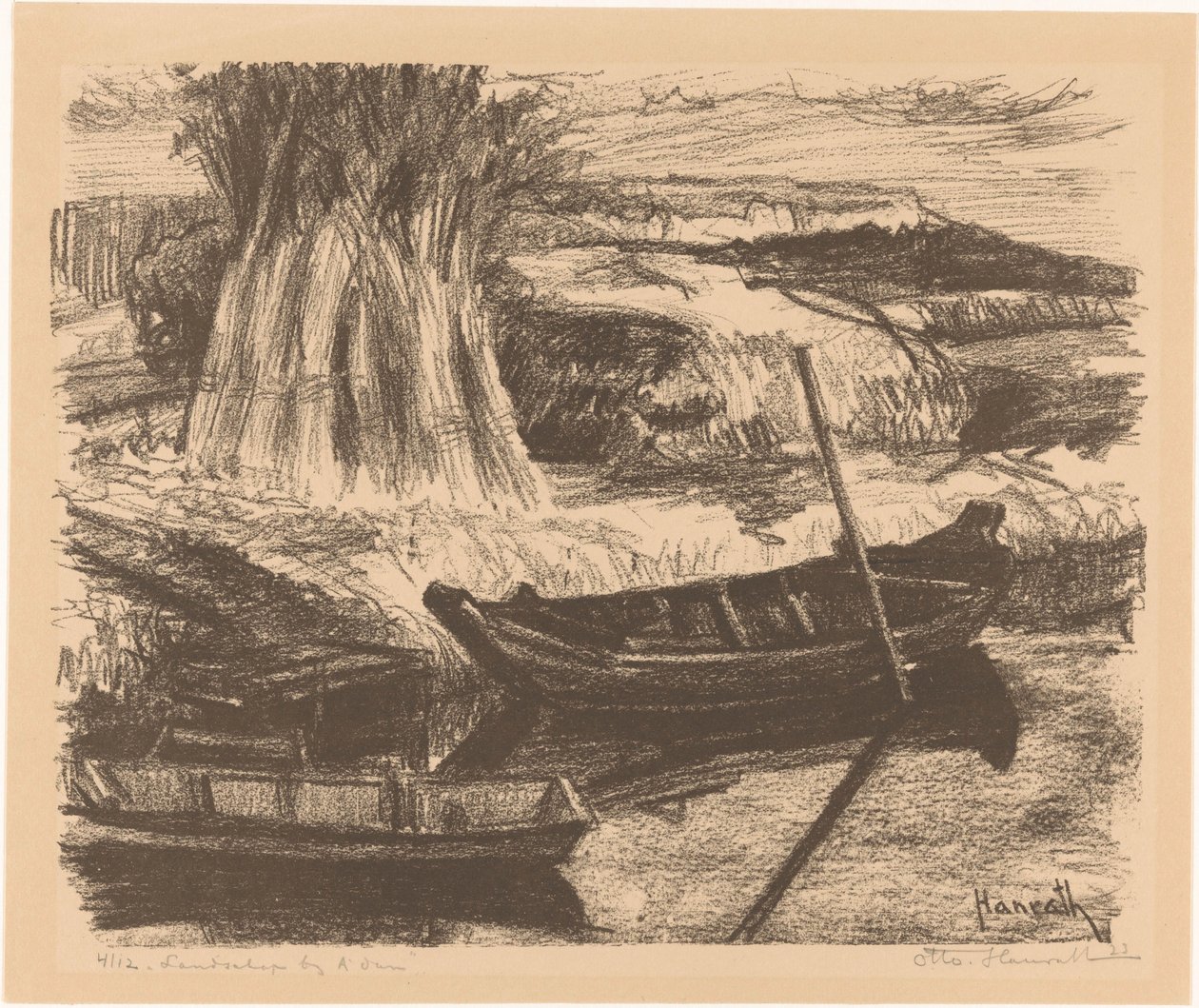 Landschaft bei Amsterdam von Otto Hanrath (signed by artist)