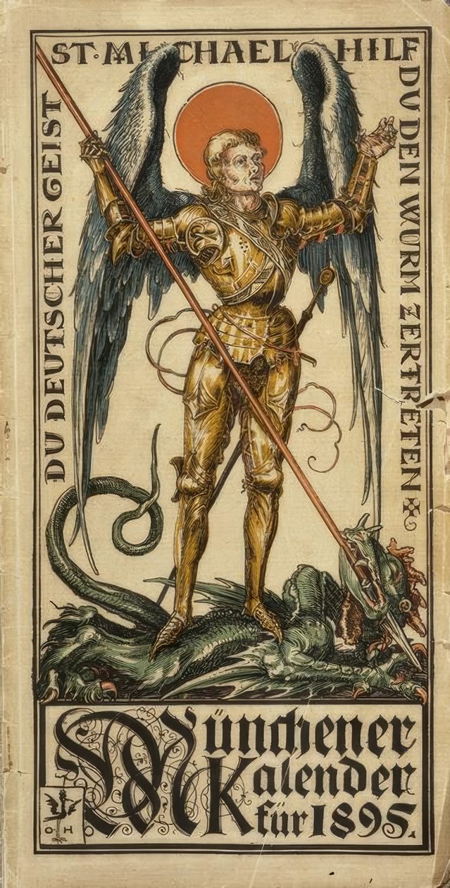 Du deutscher Geist, St. Michael, hilf Du den Wurm zertreten von Otto Hupp