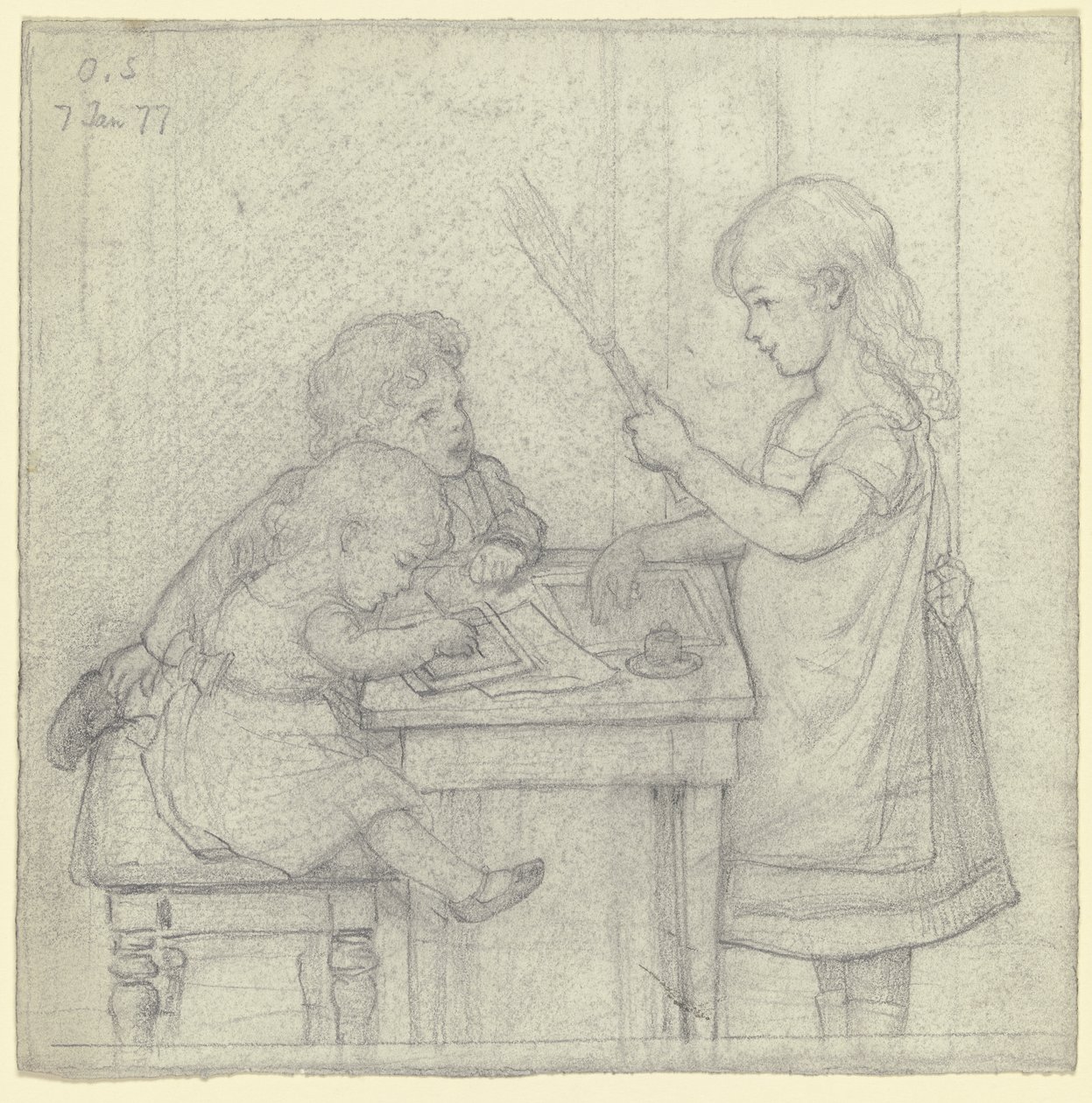 Gespielte Schulszene von Otto Scholderer