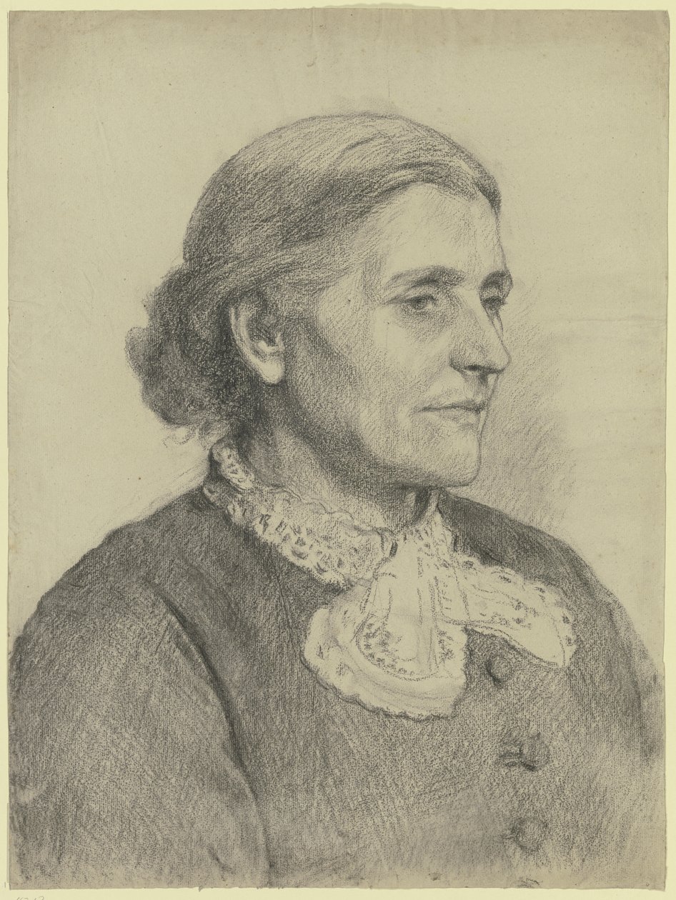 Bildnis einer älteren Dame nach rechts von Otto Scholderer