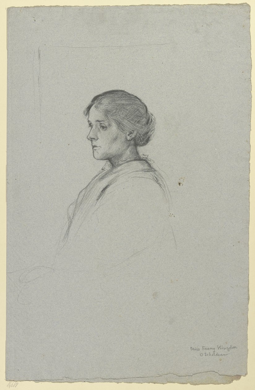 Porträt von Miss Fanny Kingdon von Otto Scholderer