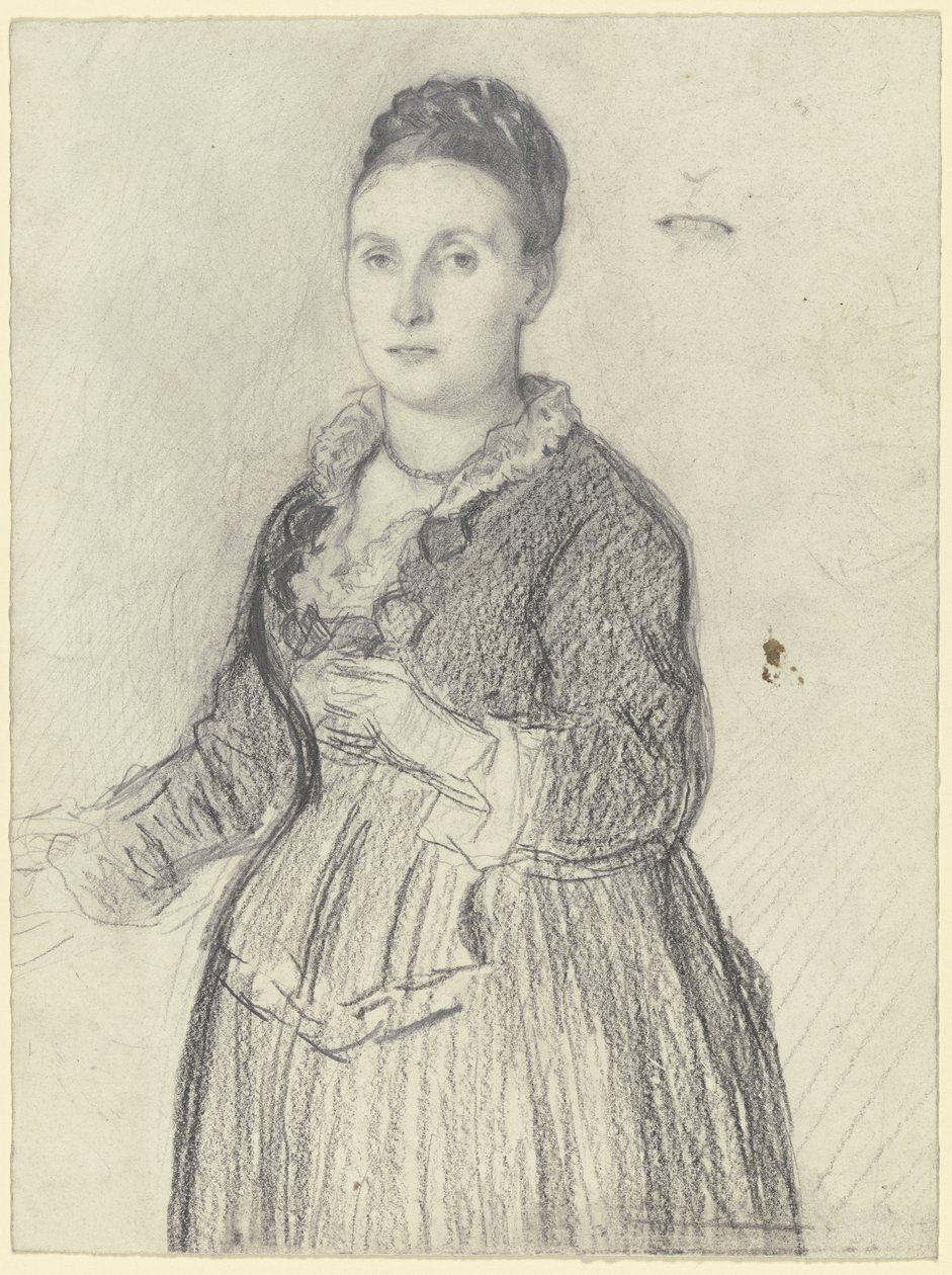 Porträt von Mrs. Tom Plews von Otto Scholderer