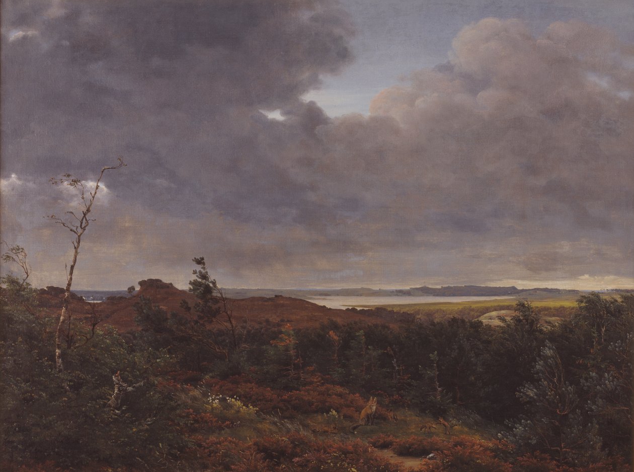 Ansicht von Frederiksværk vom Tisvilde Wald, Nordseeland von P.C. Skovgaard