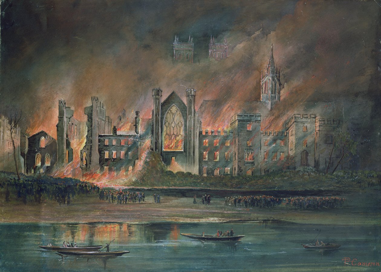 Brand im Houses of Parliament, 16. Oktober 1834 von P.T. Cameron