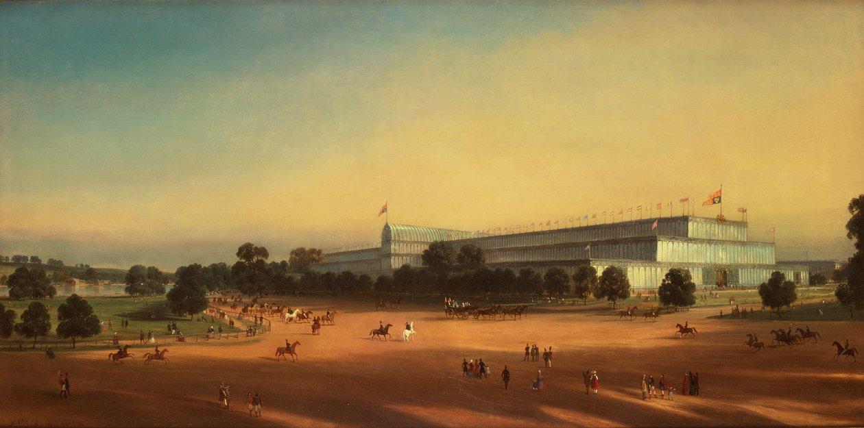 Kristallpalast während der Großen Ausstellung 1851, Hyde Park, London von P. Le Bihan