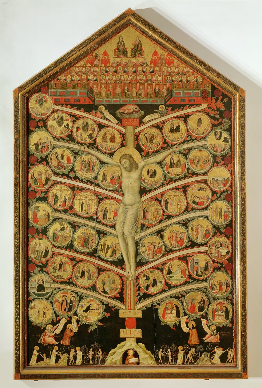 Der Baum des Lebens, ca. 1310 von Pacino di Buonaguida
