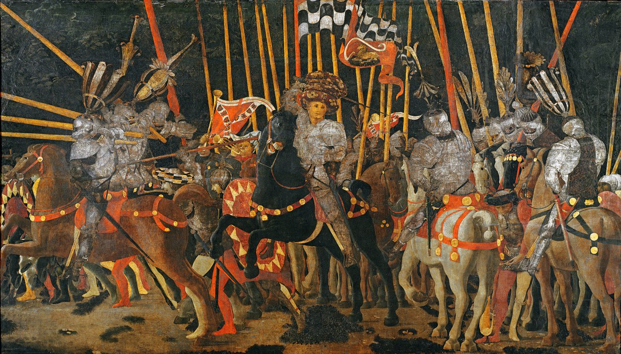 Die Schlacht von San Romano im Jahr 1432, ca. 1456 von Paolo Uccello