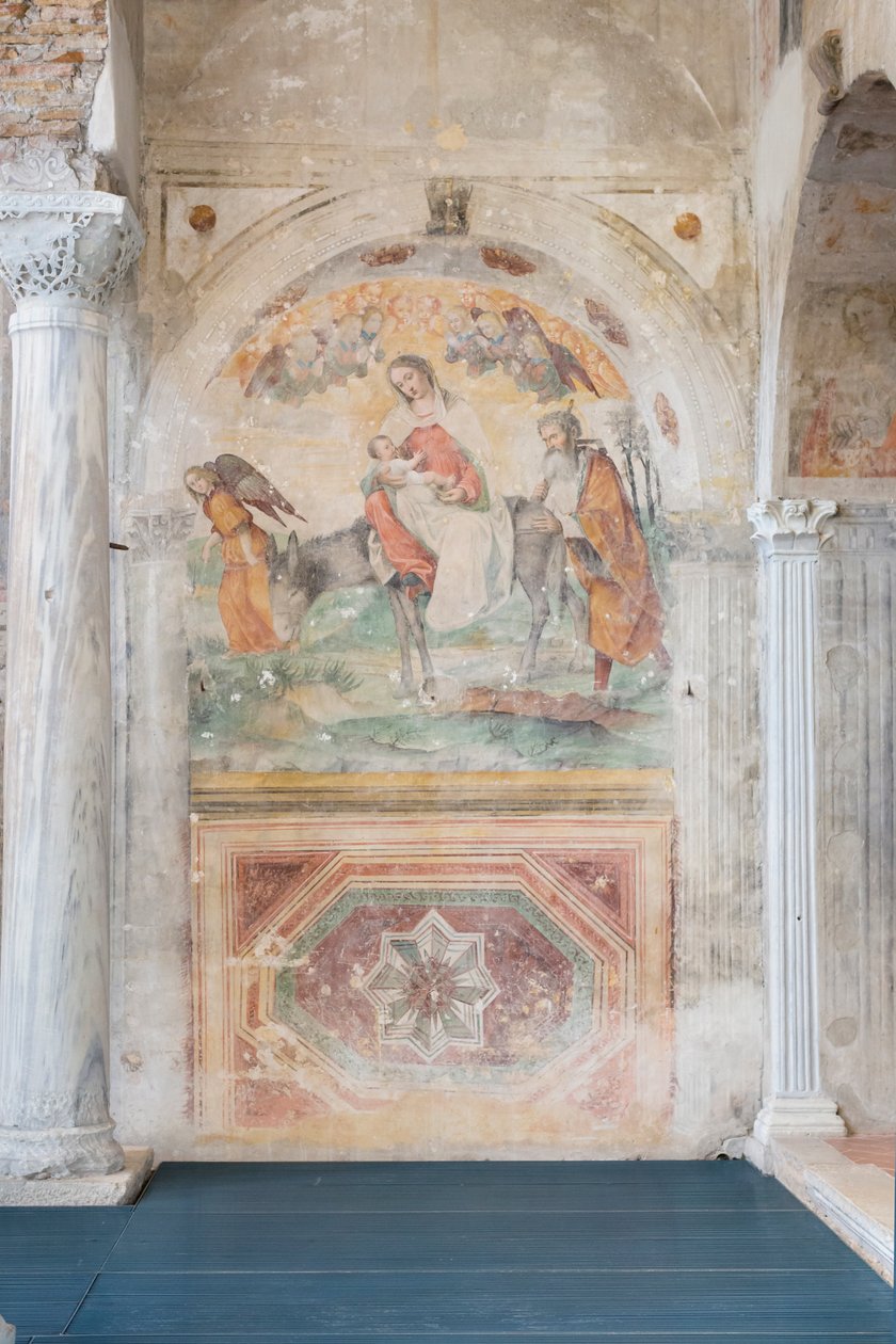 Fresko aus der frühmittelalterlichen Kirche San Salvatore, Santa Giulia Museumskomplex, Brescia von Paolo Caylina
