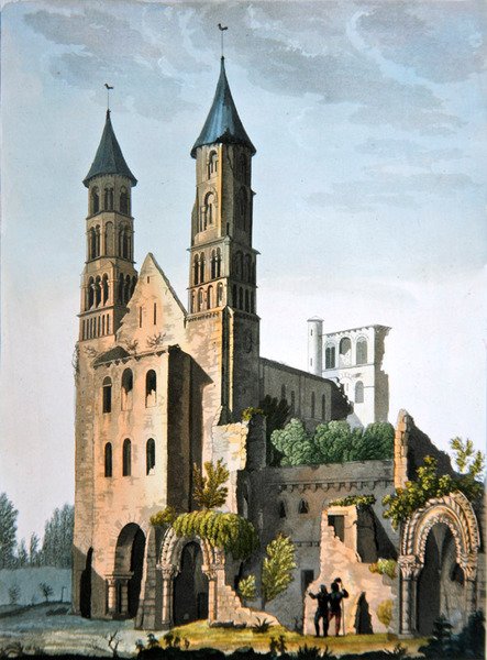 Die Abtei von Jumieges, aus 