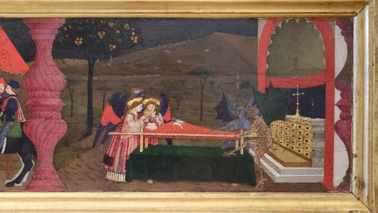 Predella der Entweihung der Hostie (Detail) von Paolo Uccello