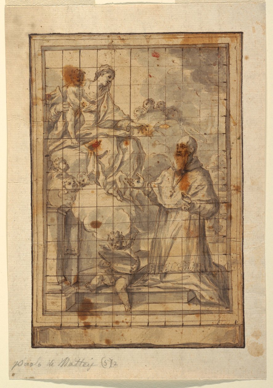 Jungfrau und Kind in Herrlichkeit, ca. 1600–1700 von Paolo de Mattheis