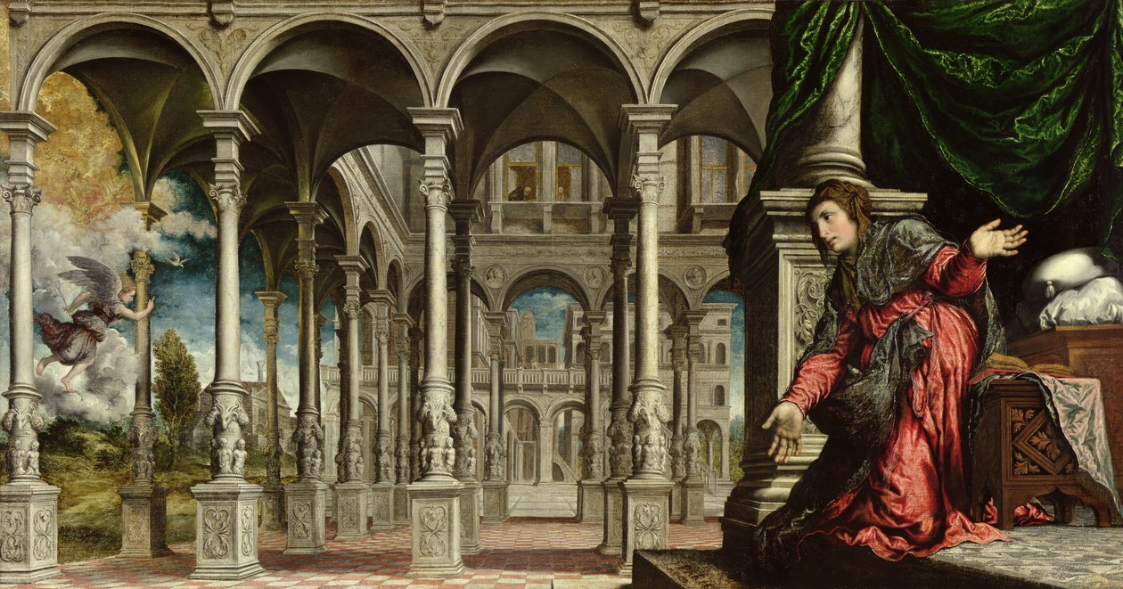 Die Verkündigung, 1545-50 von Paris Bordone