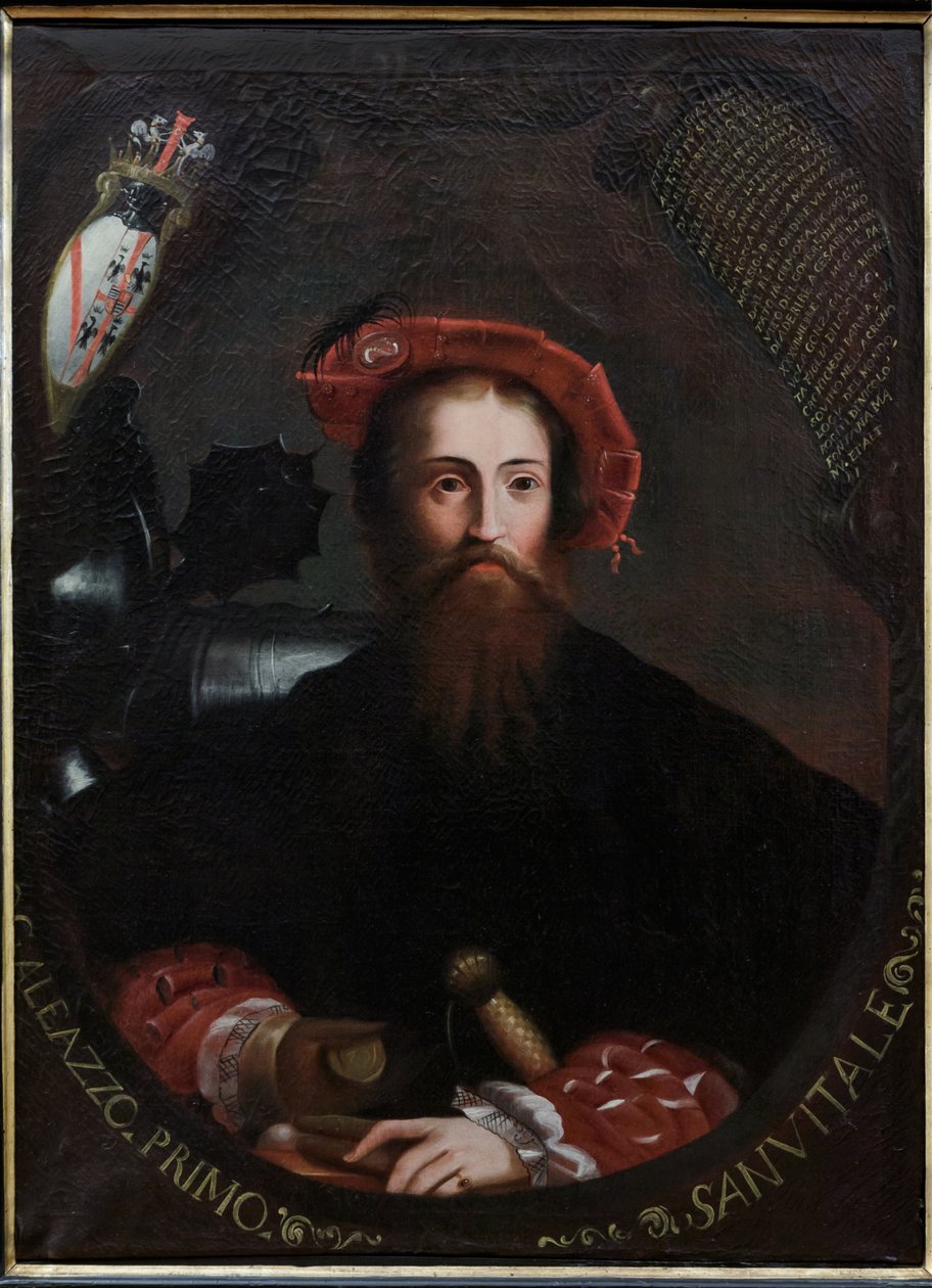 Fontanellato, Rocca Sanvitale: Porträt von Barbara Sanseverino Sanvitale, Kopie von Parmigianino 