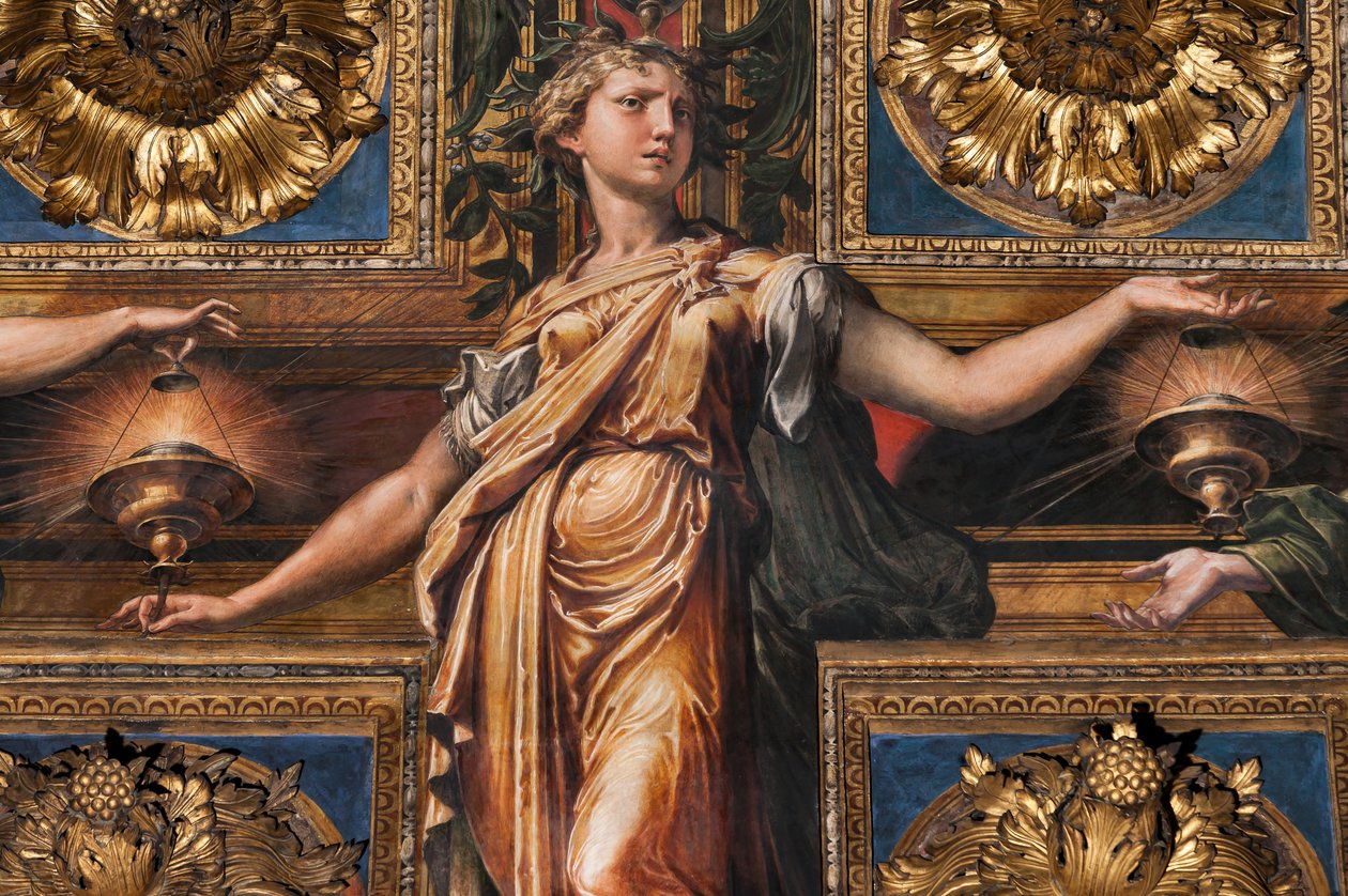 Die drei klugen und die drei törichten Jungfrauen (Detail) von Parmigianino