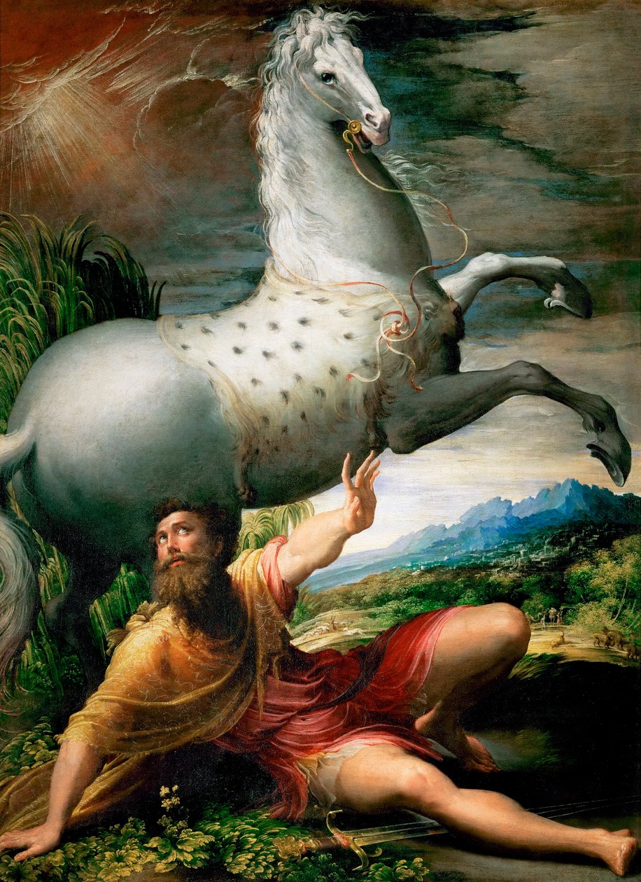 Die Bekehrung des heiligen Paulus auf dem Weg nach Damaskus von Parmigianino
