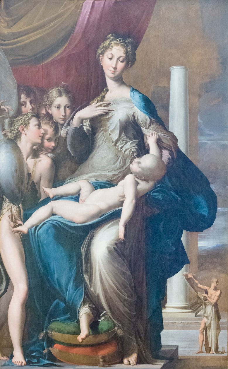 Madonna mit Kind und Engeln, bekannt als Madonna mit dem langen Hals von Parmigianino (1503 40)