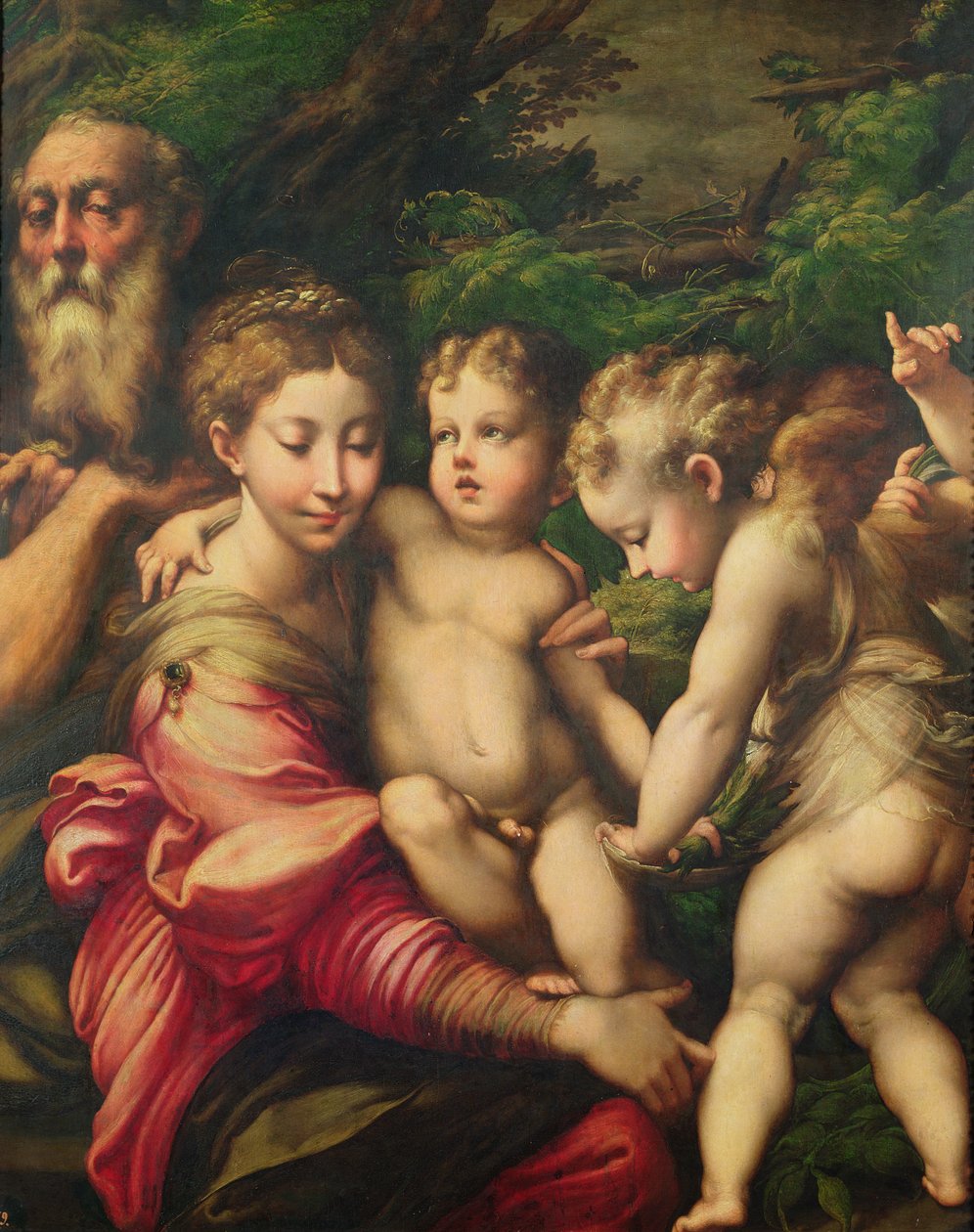 Die Heilige Familie (Ruhe auf der Flucht nach Ägypten) von Parmigianino