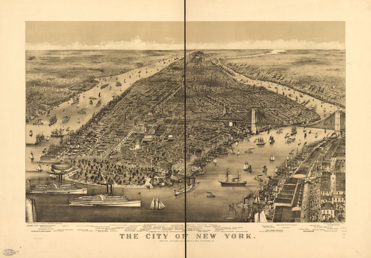 Die Stadt New York von Parsons and Atwater; Currier and Ives
