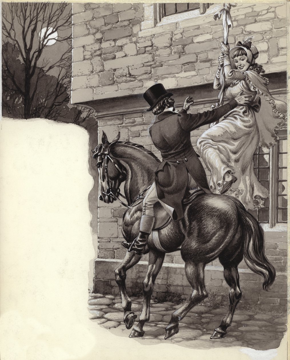 John Peel und Mary White fliehen nach Gretna Green von Pat (1907 95) Nicolle